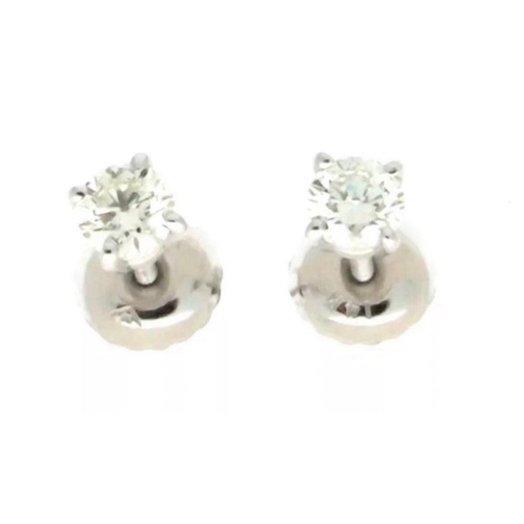 Jewelry - 14K White Gold Lab Grown Baby Adult Studs Diamond Earrings 0.20 Ct Screw Back